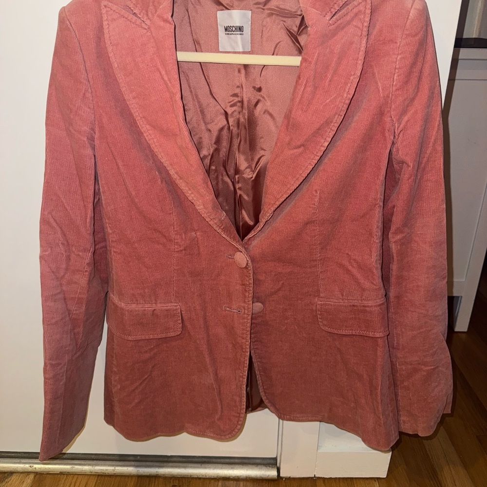 Moschino Pink Blazer Textured Tailored